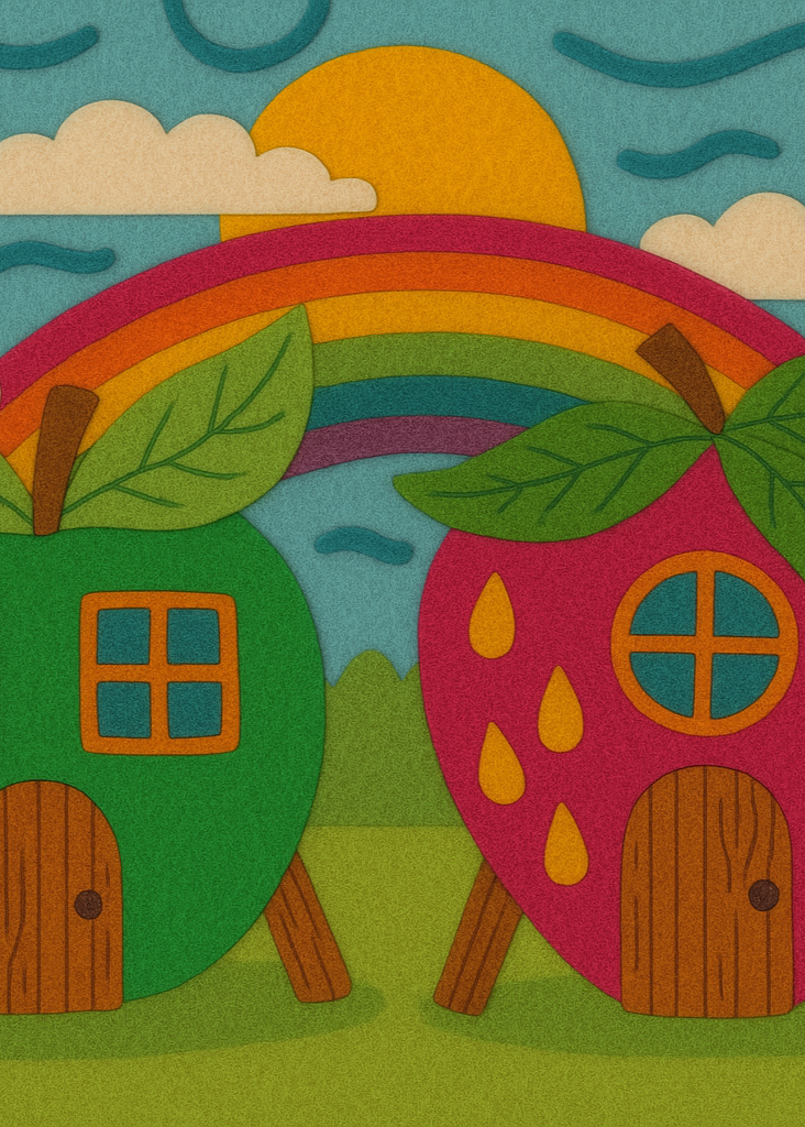 Apple & Strawberry Home Wallpaper