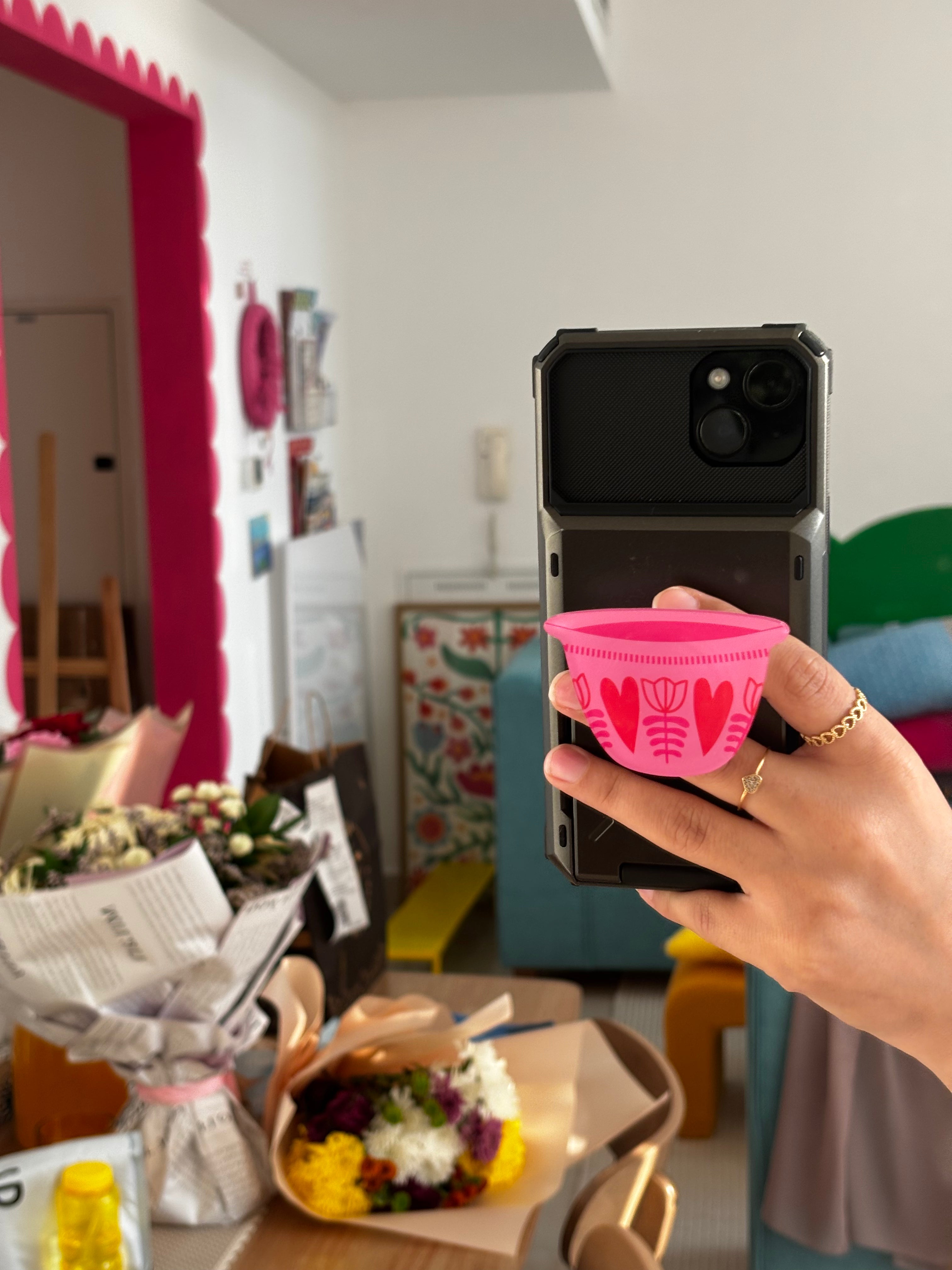 Heart Pink Finjan Pop Socket