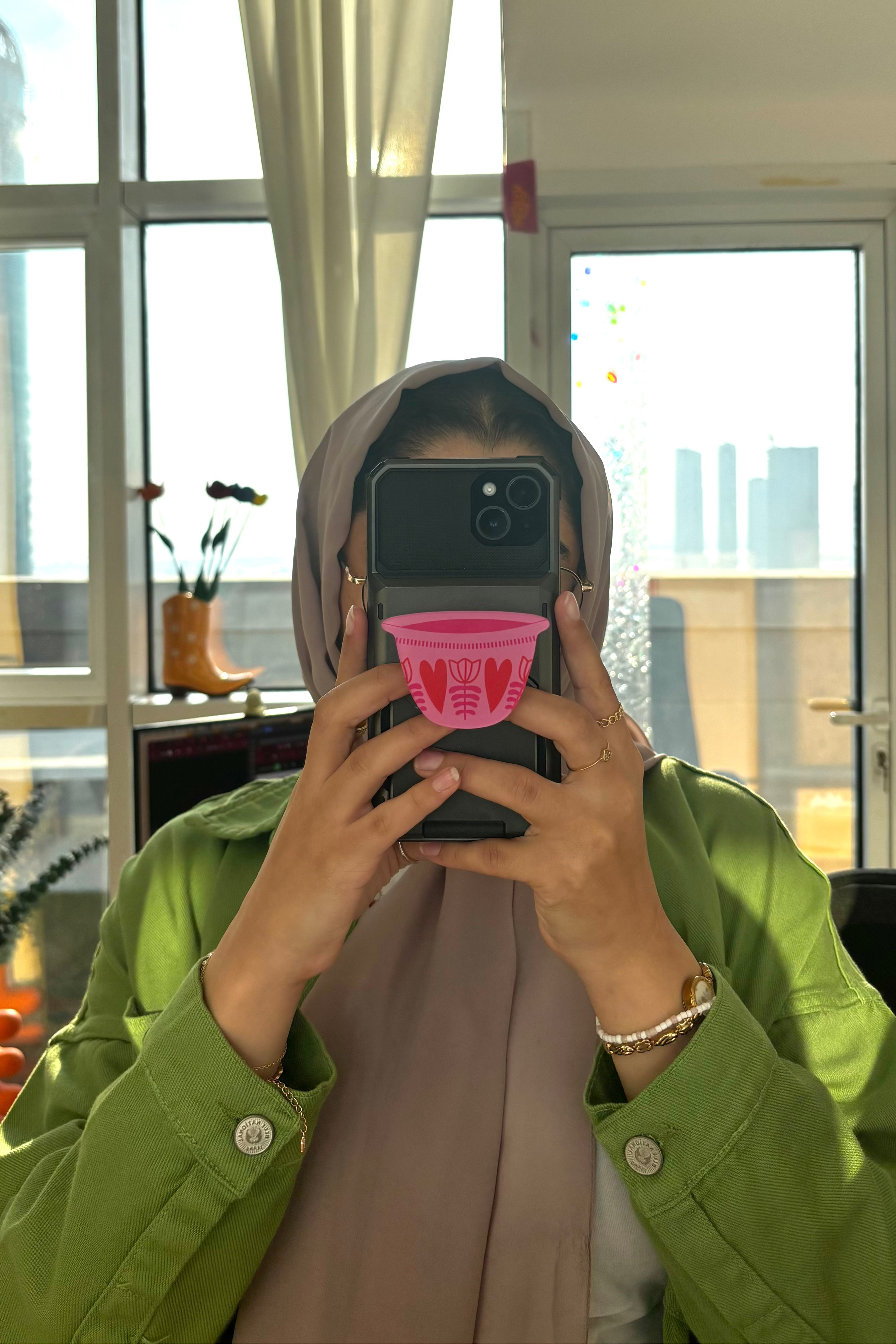 Heart Pink Finjan Pop Socket