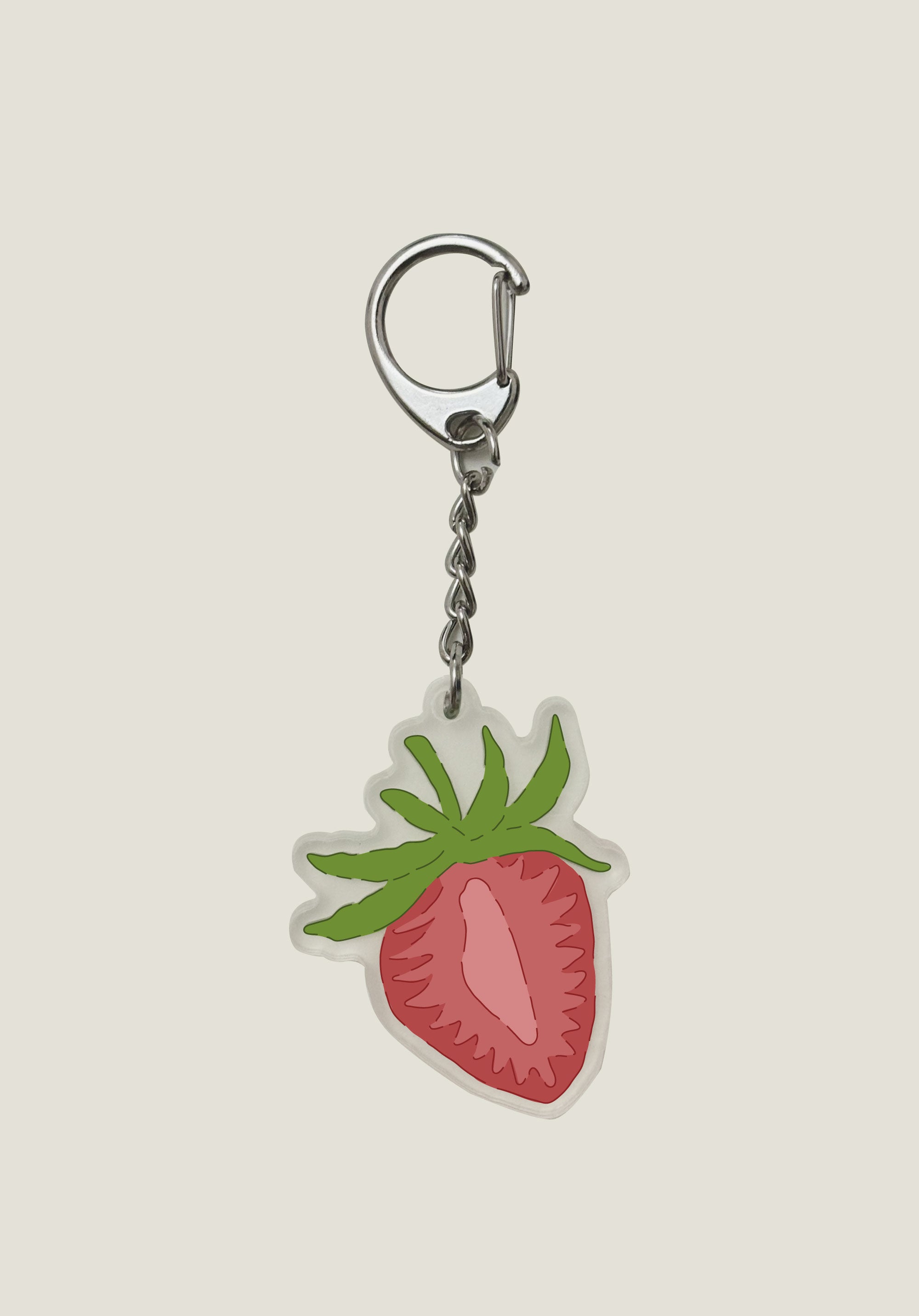 Strawberry Palestine Map Keychain