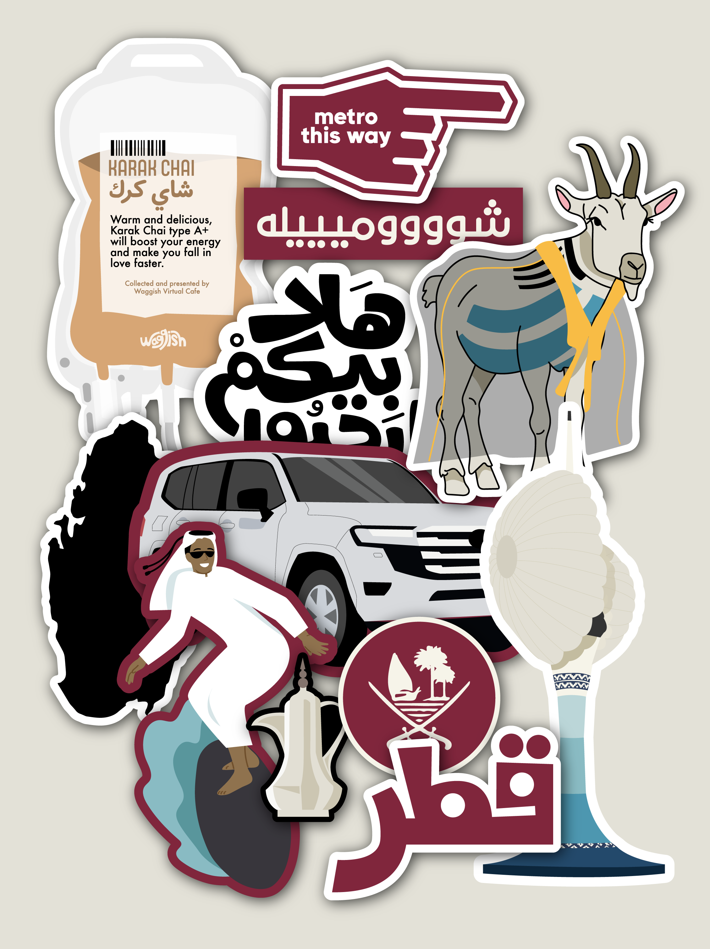 Qatar Sticker Pack – Shop Waggish