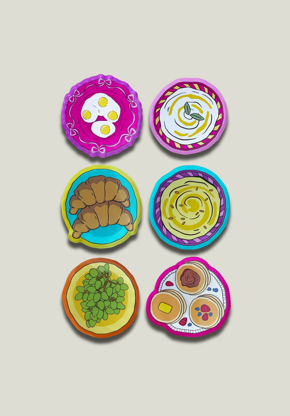 Breakfast Dishes Magnet Set