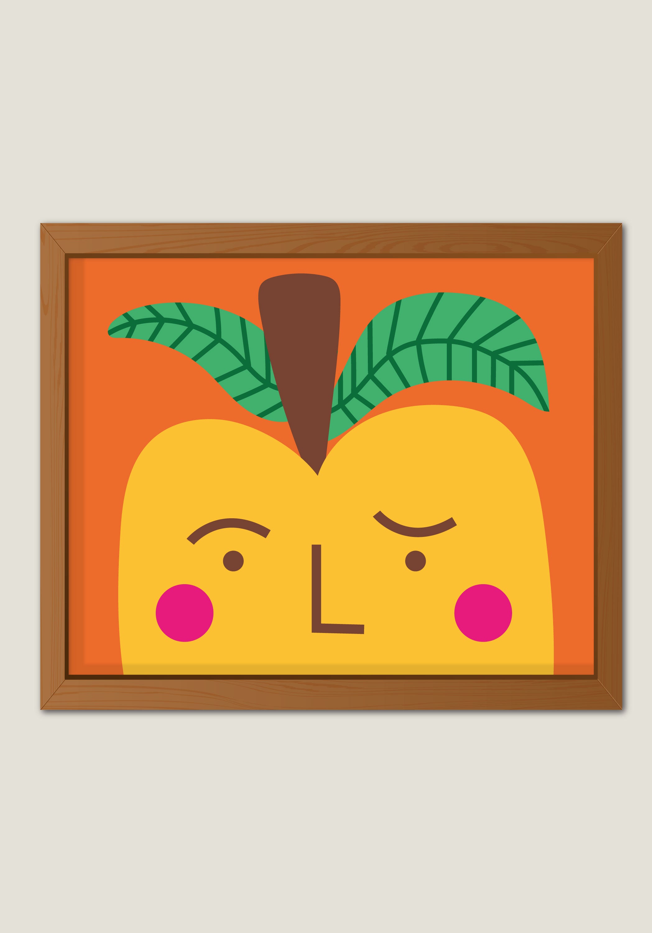 Winky Yellow Apple Print