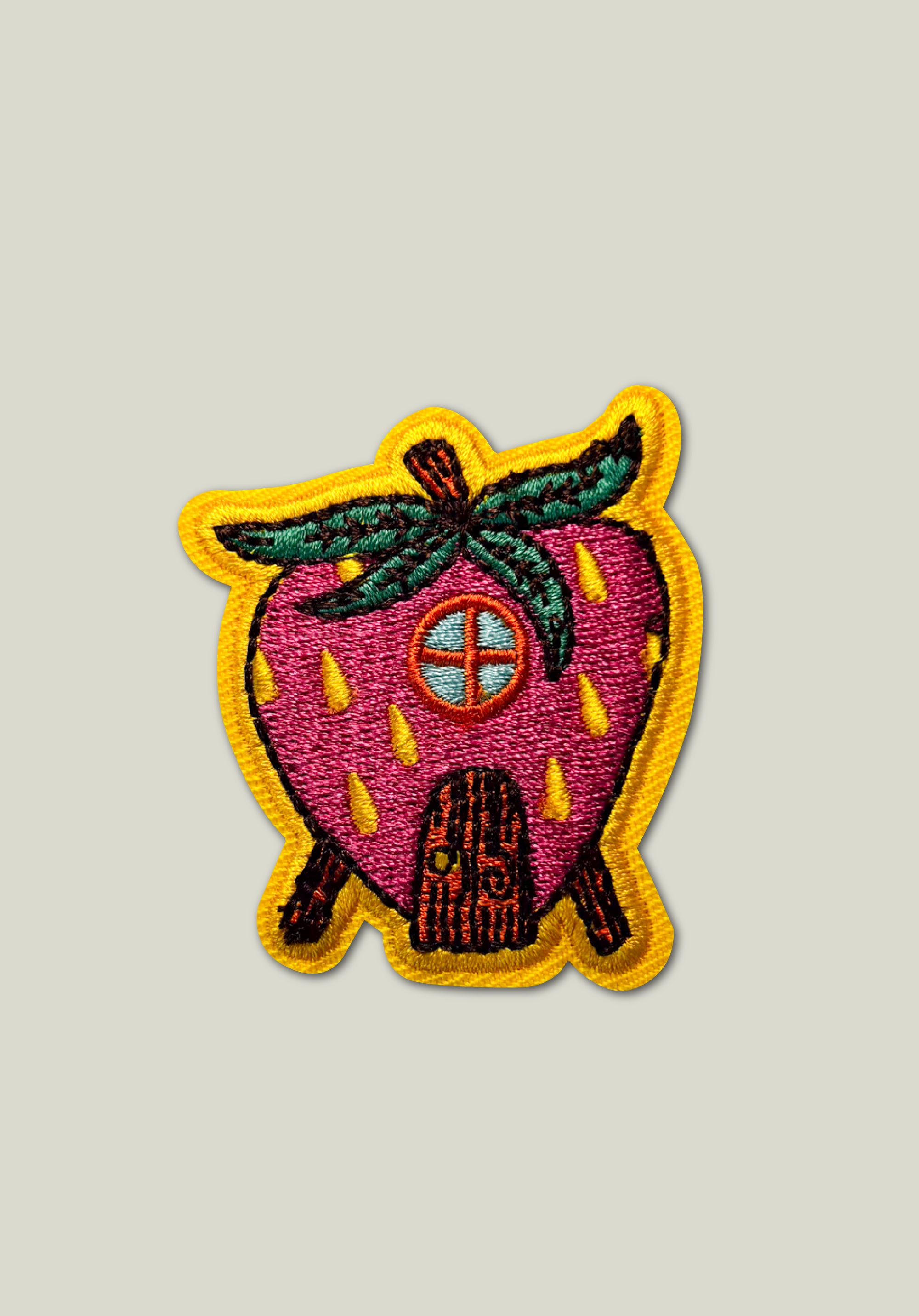 Strawberry House Embroidered Patch