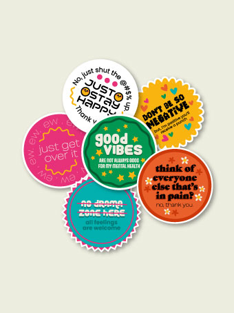 Toxic Positivity Sticker Pack