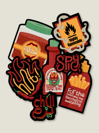 Flaming Hot Sticker Pack