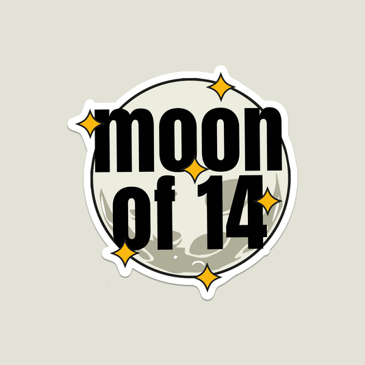 Moon of 14 Sticker