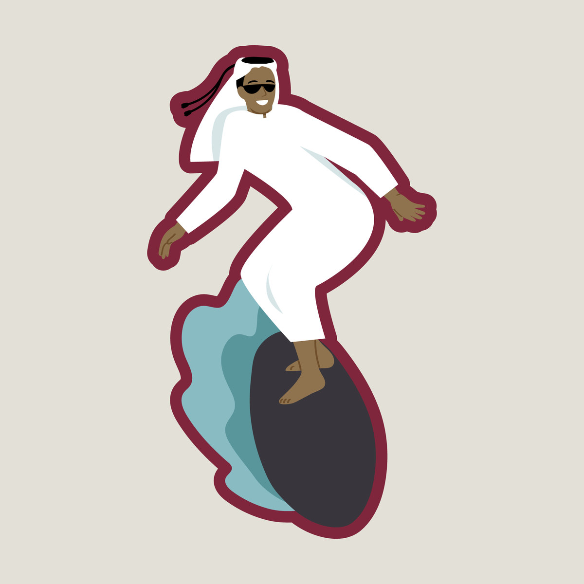 Back Sticker Qatar Qatar Sticker Pack