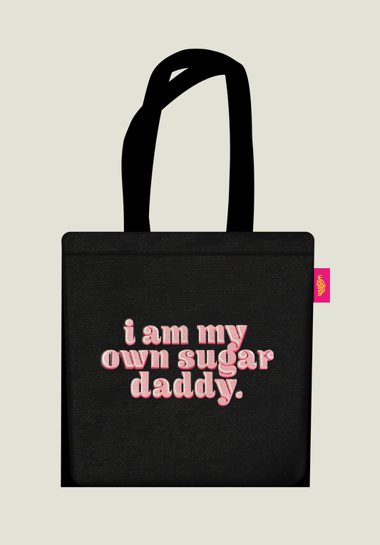 Sugar Daddy Black Tote Bag