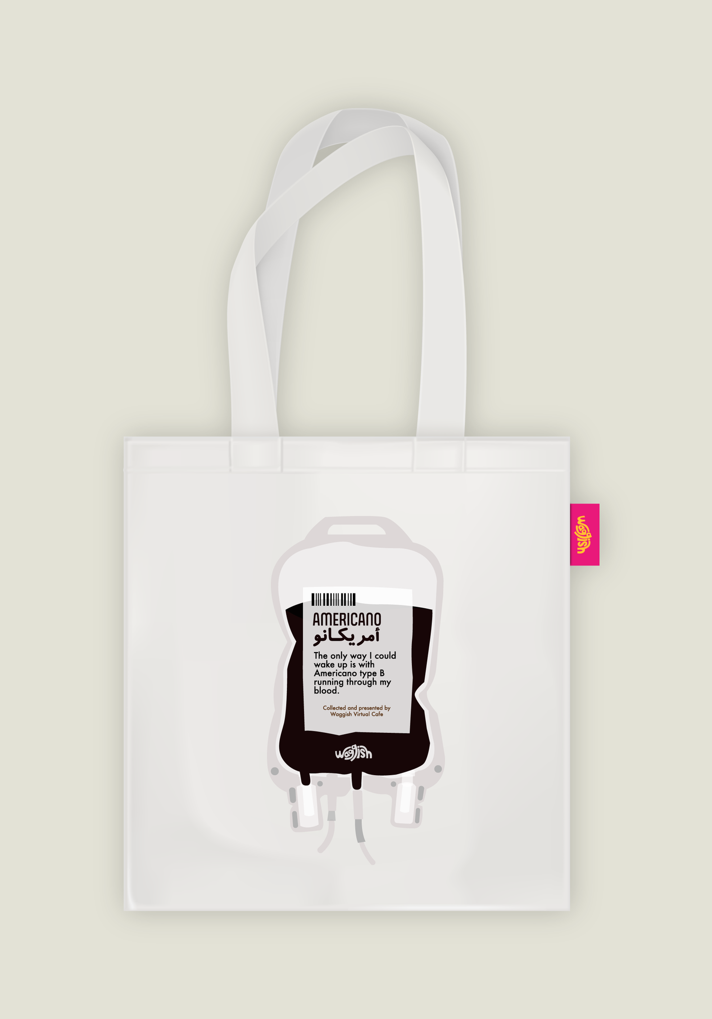 Americano Coffee Blood Bag Tote Bag