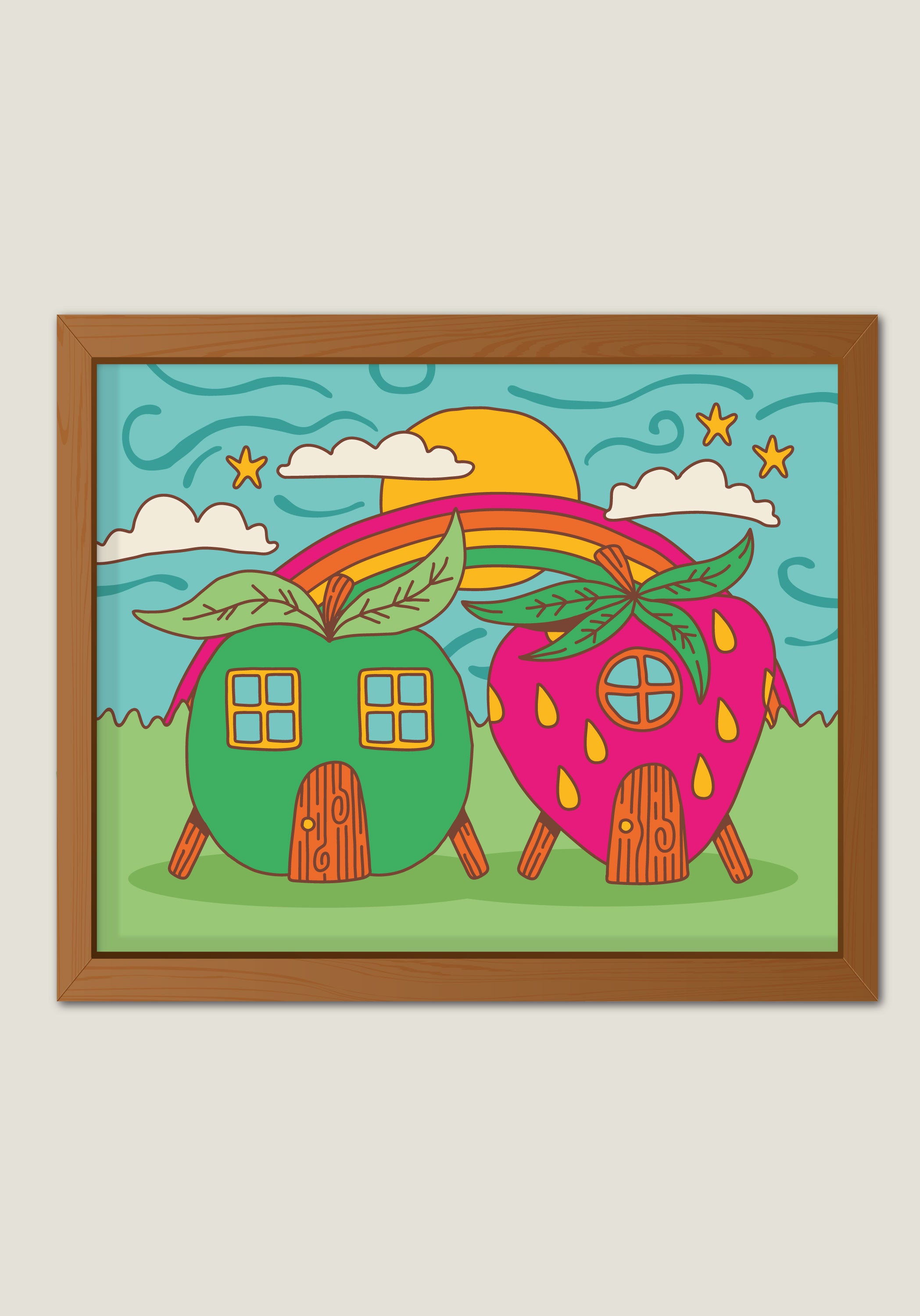 Happy Village Print