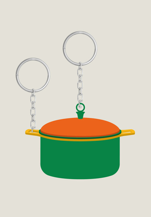 Pot Found its Lid Keychain Set