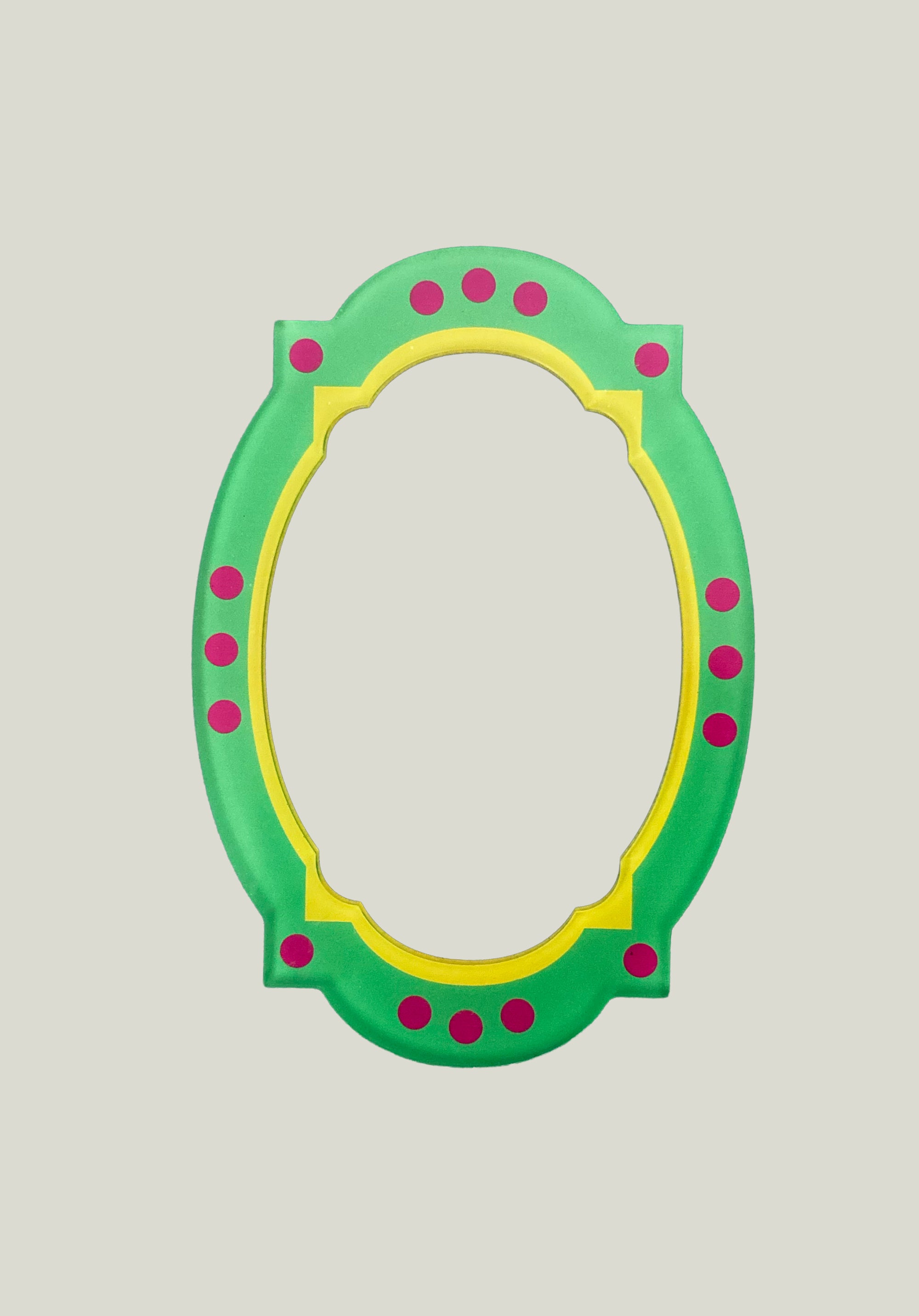 Green Oval Magnetic Frame