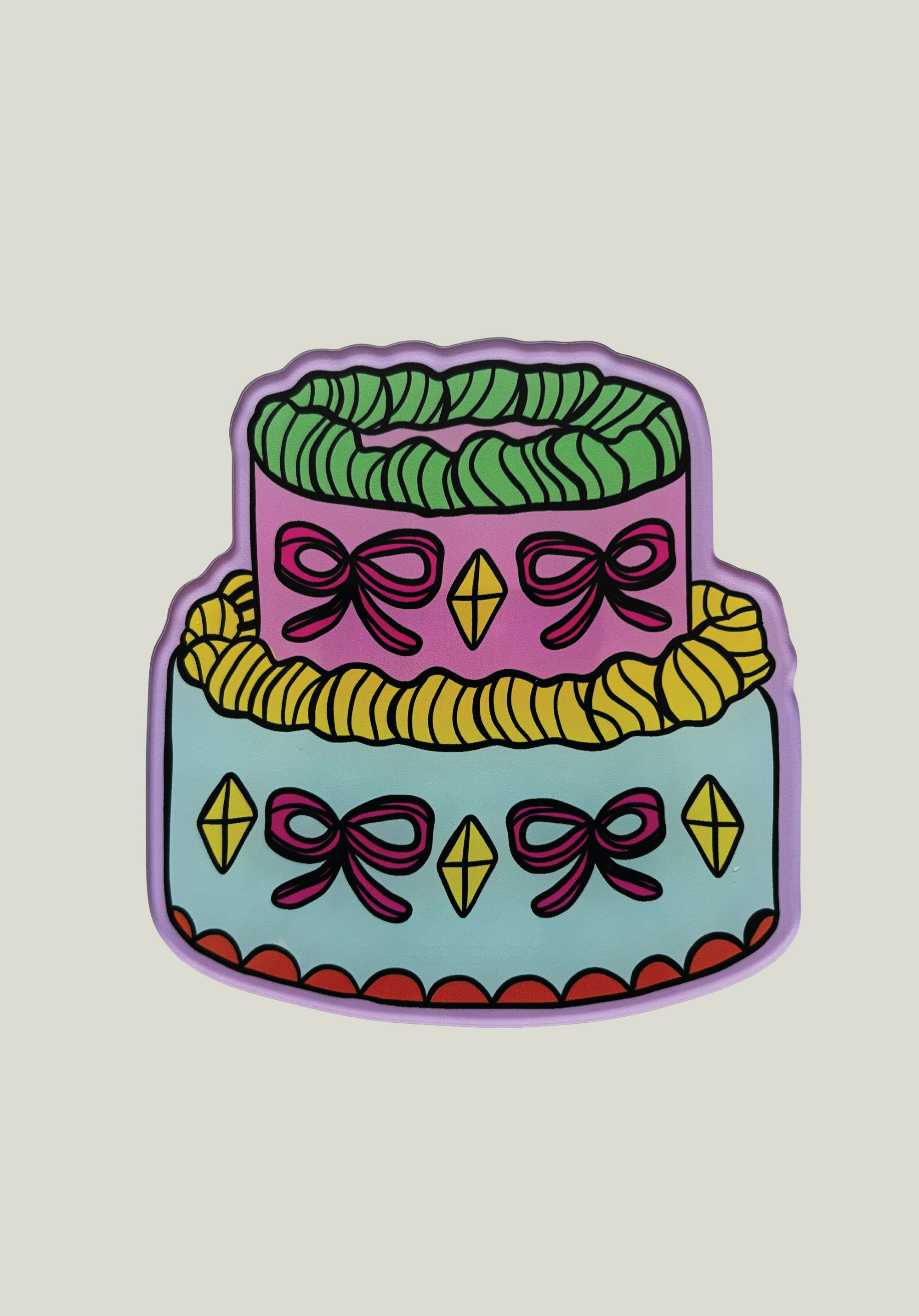 Blue & Pink Cake Coaster