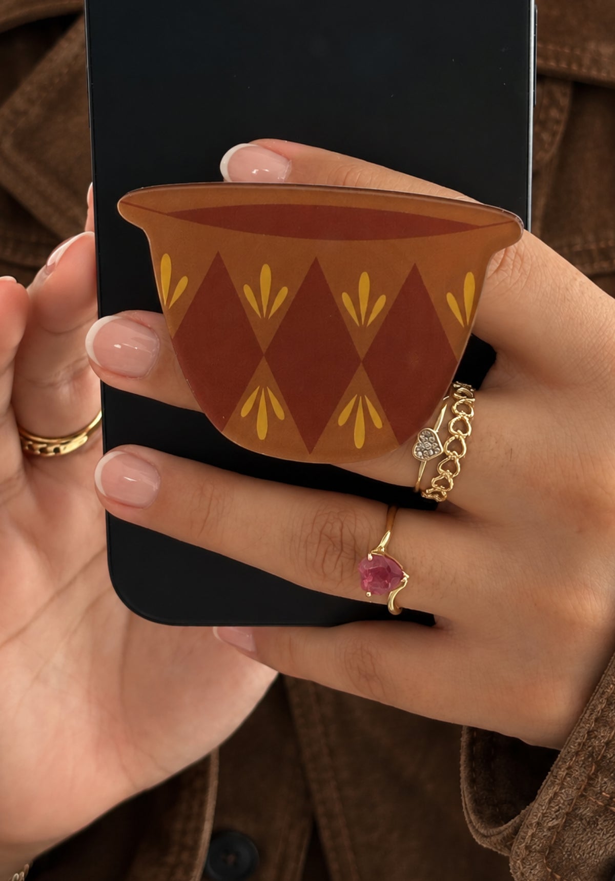 Chocolate Brown Finjan Pop Socket